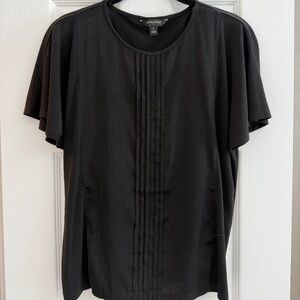 Black Mixed Media Blouse